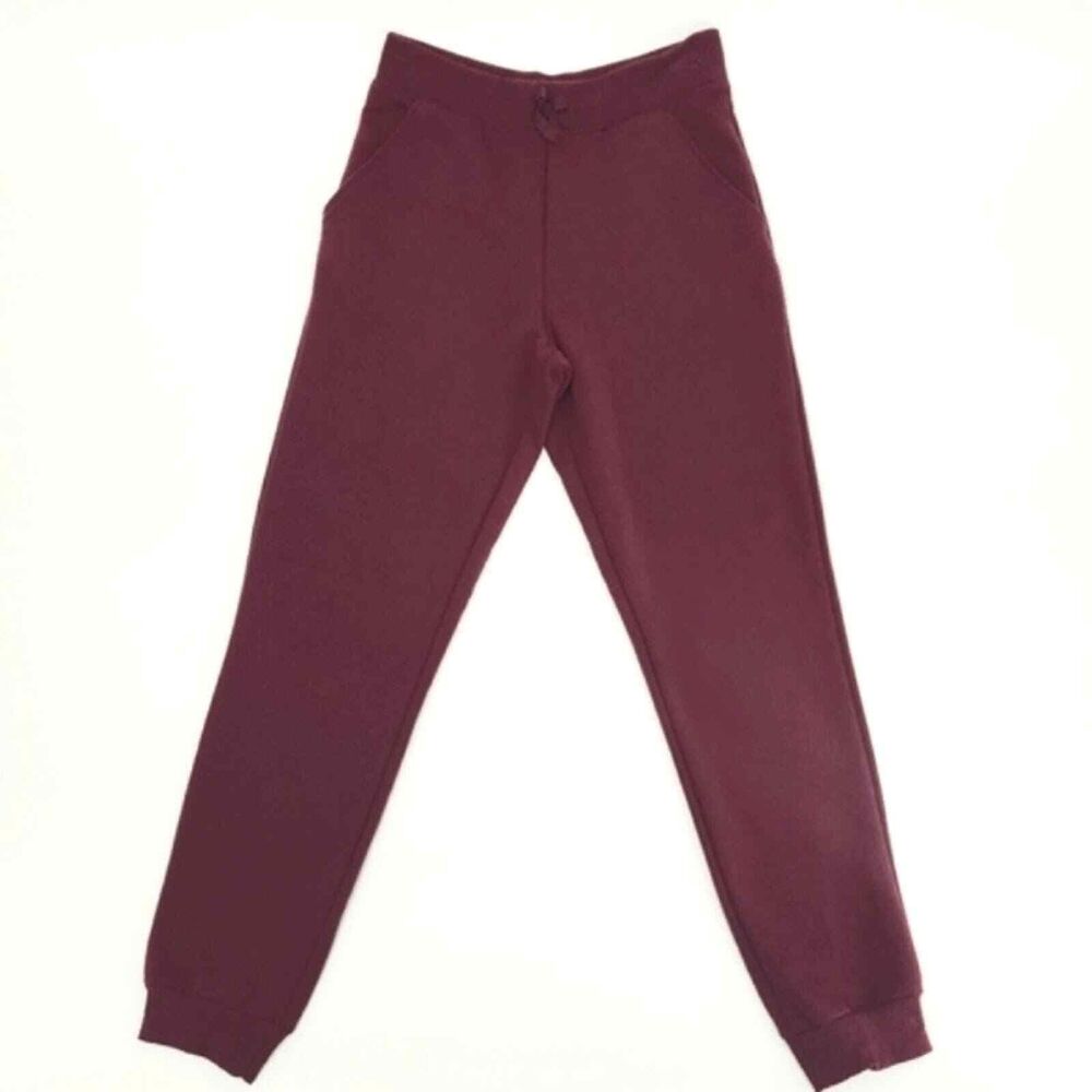 The Children's Place Uniform Fleece Jogger Pants Girl's Size 16 Burgundy Red
